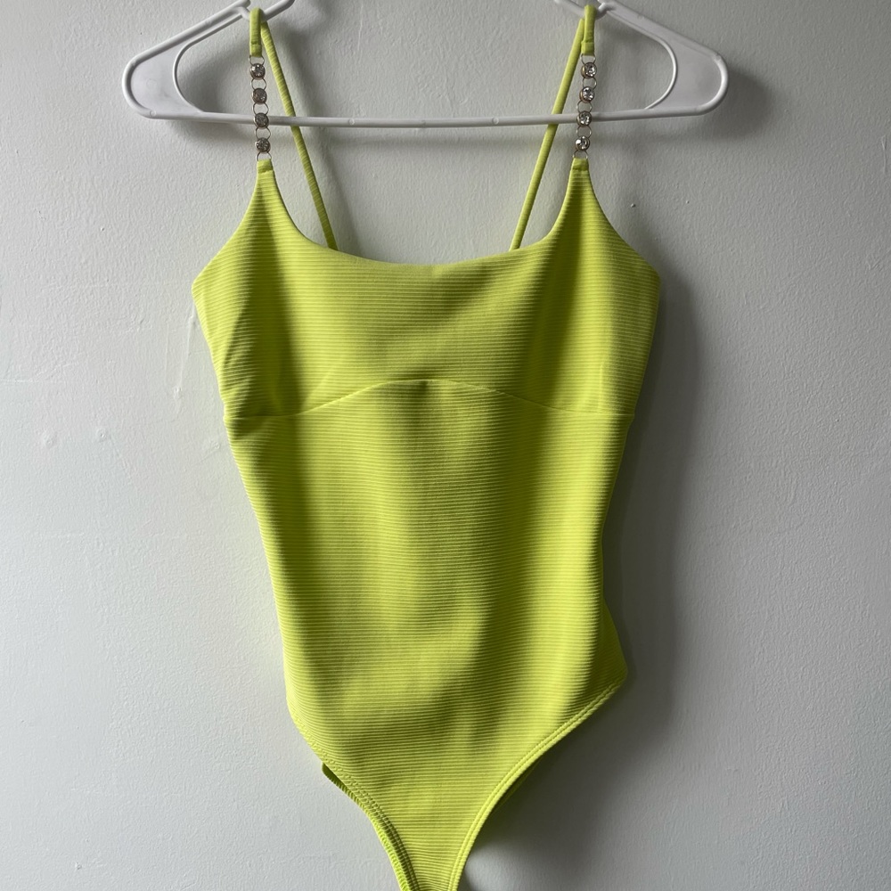 Lime green bodysuit sz xs